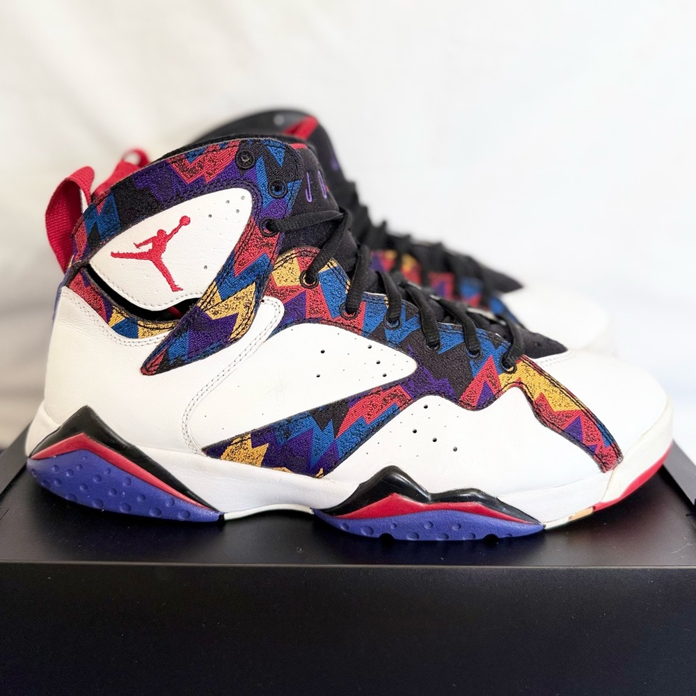 AUTHENTIC Jordan 7 Retro “Nothing But Net” size 10 304775–142 2015 PRE-OWNED